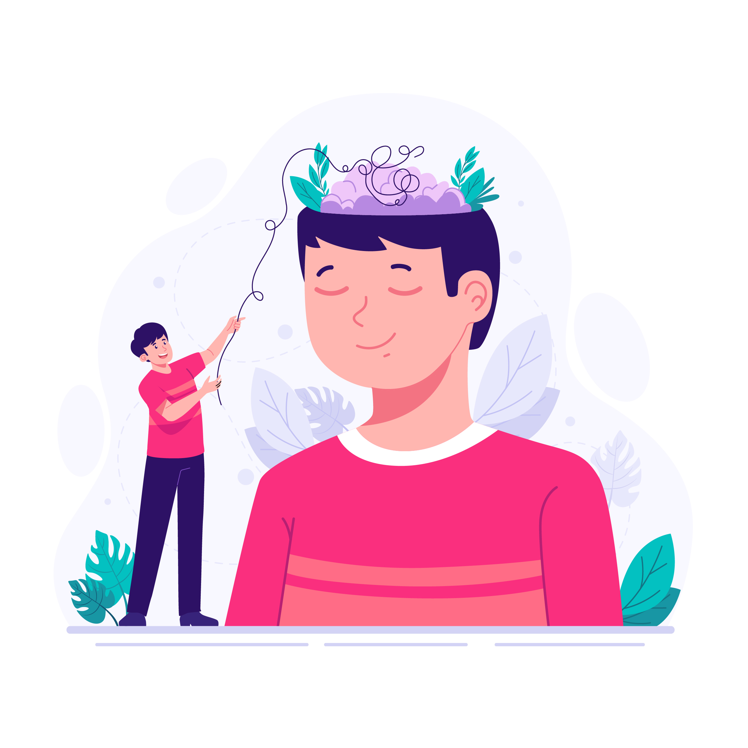 A man with calm mind